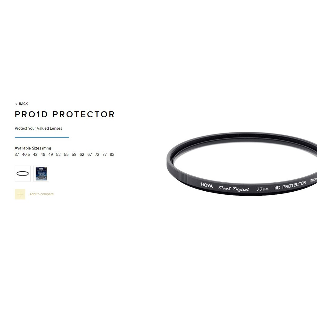 hoya-filter-pro1d-protector-ฟิลเตอร์ป้องกันหน้าเลนส์-ของแท้จากศูนย์-ขนาด-37-52mm-สินค้าแท้จากศูนย์-by-eastbourne