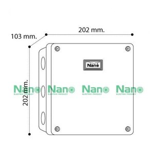 NANO กล่องกันน้ำพลาสติก ฝาทึบ ขนาด 202x202x103mm. / 8x8x4