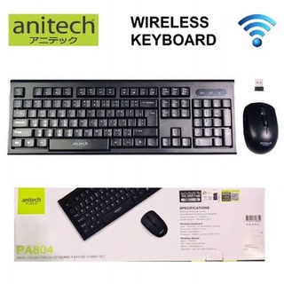 ภาพหน้าปกสินค้าAnitech Wireless Mouse + Keyboard รุ่น PA804 (TH/EN) ชุดเมาส์และคีย์บอร์ดไร้สาย   (ของแท้) ที่เกี่ยวข้อง