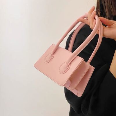 กระเป๋าแฟชั่นเกาหลีน่ารัก-กระเป๋าสะพายข้าง-2021ดีไซน์เรียบง่ายมินิมอลมินิสแควร์กระเป๋า