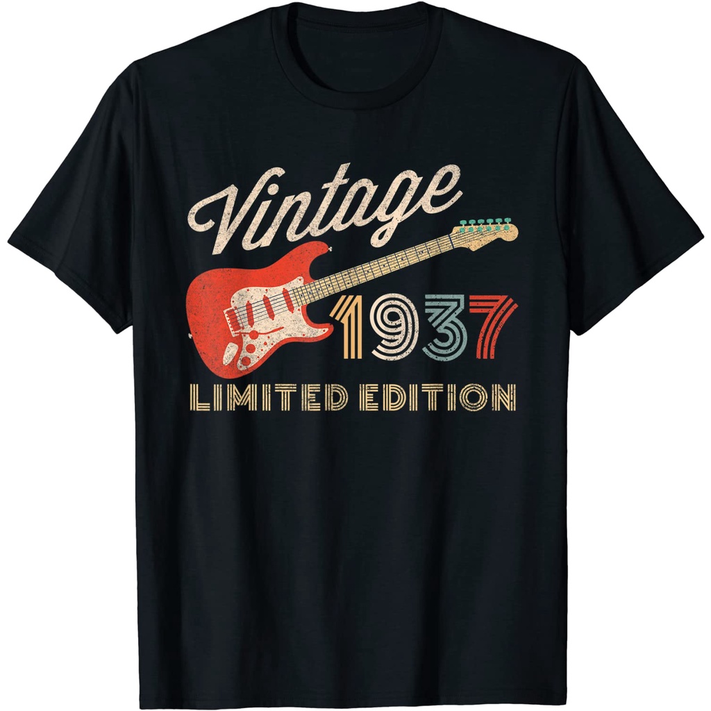 เสื้อยืดอินเทรนด์ผู้ชายอินเทรนด์ผู้หญิง1937-limited-edition-เสื้อยืดลําลอง-แขนสั้น-พิมพ์ลาย-guitar-year-of-brith-birthda