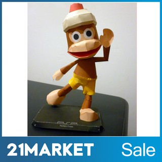 ของเล่นโมเดลกระดาษลิง Ape Escape PaperCraft (พร้อมคู่มือประกอบการทำ4สี)