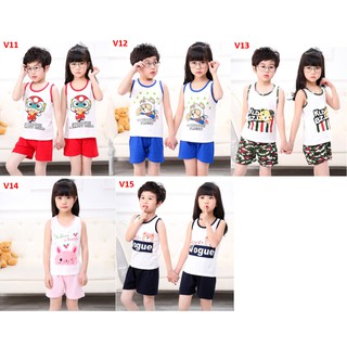 SALE!! เสื้อกล้าม+กางเกงขาสั้นเด็ก 3ชุด 259