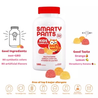 พร้อมส่งที่ไทย! SmartyPants Kids Formula Multi and Omega 3s Vitamin D3 and Vitamin K - 180 Gummies ของแท้ นำเข้า USA