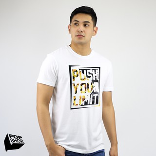 เสื้อวินเทจผญ - เสื้อยืดกราฟิก "Push Your Limit" ของ Pop Shop ผู้ชายS-5XL