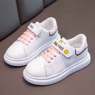 Kids Low Top Casual Smiley Velcro Soft Sole รองเท้าผ้าใบ