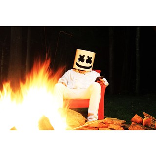 โปสเตอร์ DJ Marshmello ดีเจมาร์ชเมลโล Electronic Music Poster ภาพถ่าย รูปภาพ ตกแต่งผนัง วงดนตรี ตกแต่งบ้าน