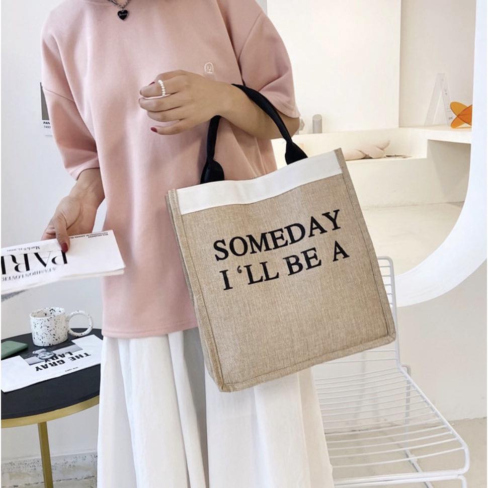 พร้อมส่ง-กระเป๋าช้อปปิ้ง-someday-ขนาด-33-12-35-cm-ราคา-120