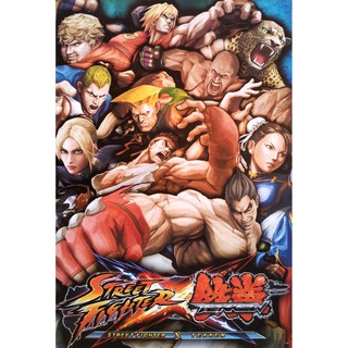 โปสเตอร์ เกม สตรีทไฟท์เตอร์ X เทคเคน Street Fighter X Tekken 2010 POSTER 24”x35” Inch Japan Fighting Game