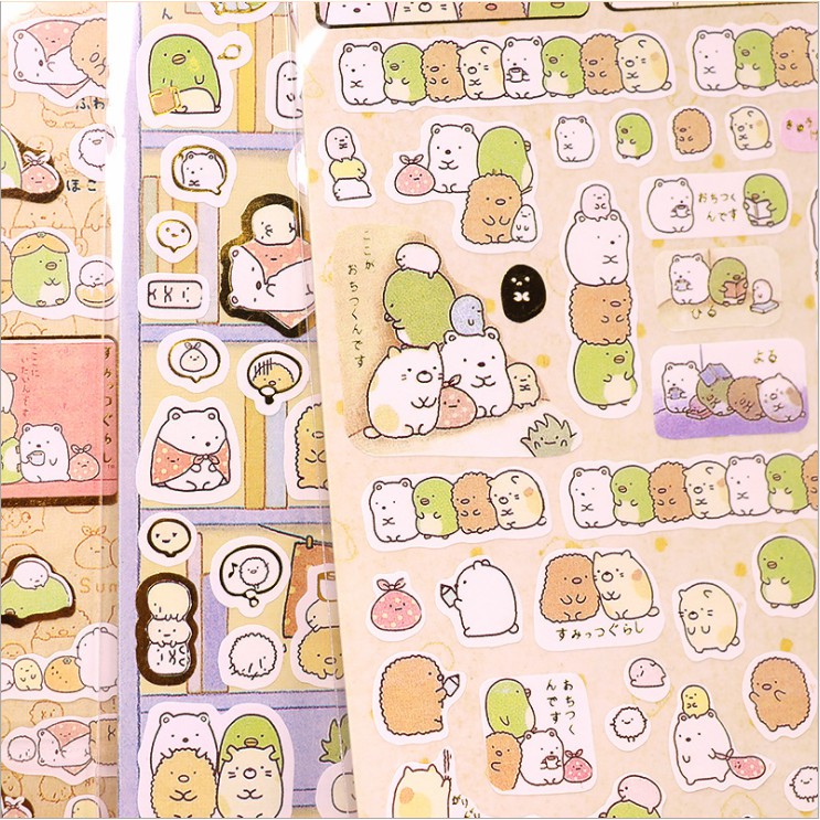 sumikkogurashi-สติ๊กเกอร์-sumikkogurashi-สติ๊กเกอร์ตกแต่ง-sumikkogurashi-สติ๊กเกอร์-diy-สติ๊กเกอร์การ์ตูน-ของขวัญเครื่องเขียน