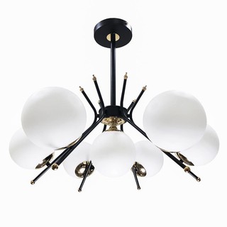 Bouquet lamp CHANDELIER EVL HL-22007 6+1-LIGHT WHITE/BLACK Interior lamp Light bulb โคมไฟช่อ ไฟช่อ EVL HL-22007 6+1 หัว