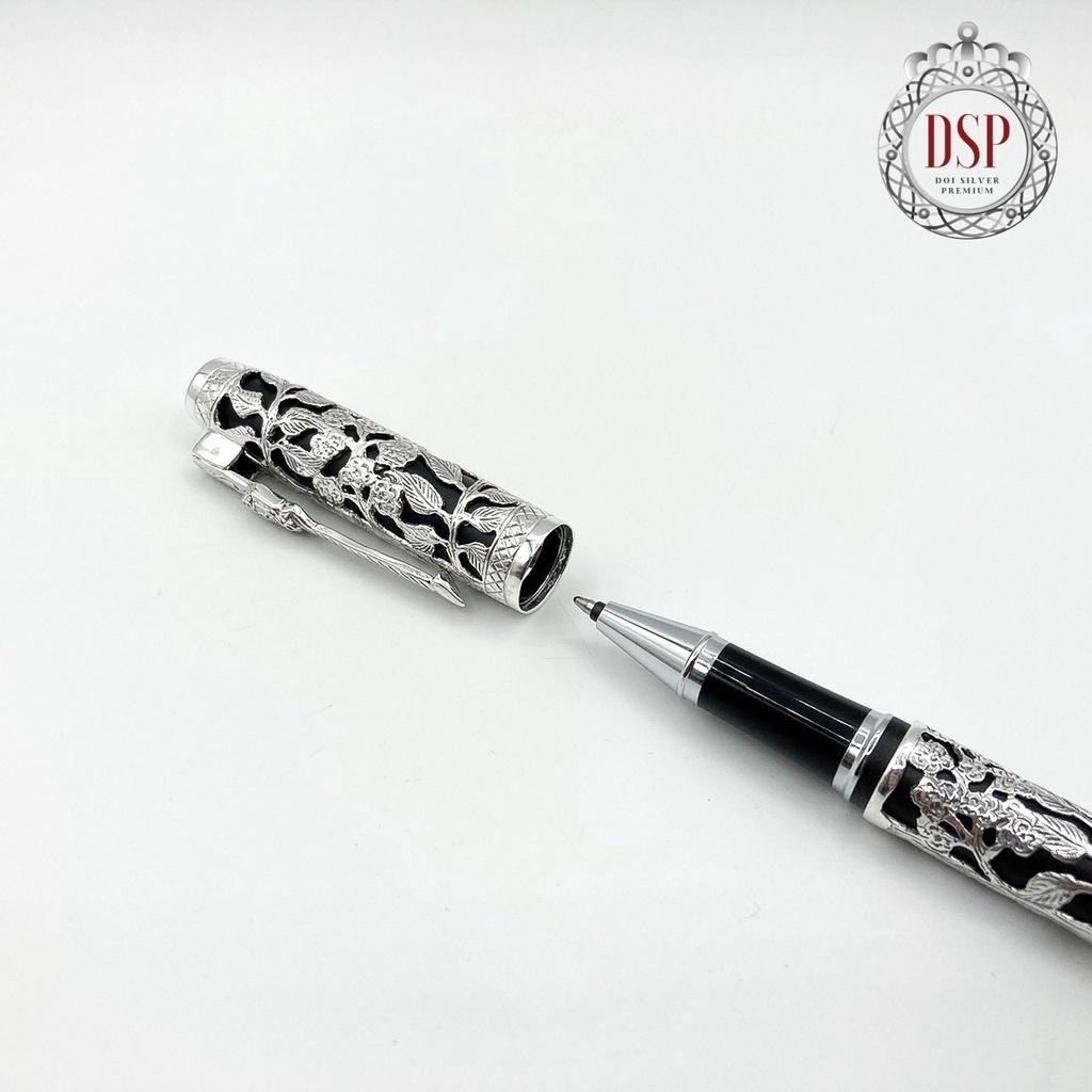 ปากกาด้ามเงินแท้-ปากกา-parker-แท้-ปากกาของขวัญ-925-sterling-silver-rollerball-pen-ds0051