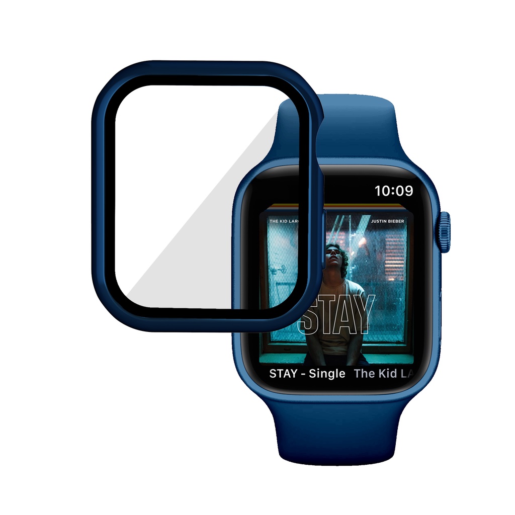ภาพสินค้าเคสแข็ง พร้อมกระจกนิรภัยกันรอยหน้าจอ สําหรับ Watch 7/8 41mm/45mmสายนาฬิกา PC+Glass สายสำหรับ จากร้าน jerrycaseshop บน Shopee ภาพที่ 1