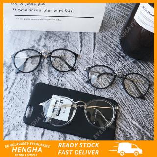 ภาพหน้าปกสินค้า【HENGHA】แว่นสายตาสั้น สไตล์เกาหลี ทรงกลม สำหรับผู้ชาย และผู้หญิง ที่เกี่ยวข้อง