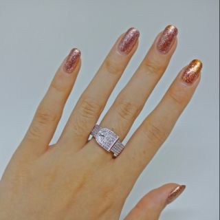 แหวนเพชร แหวนชุปทองคำขาว แหวนแฟชั่น แหวนเกาหลี แหวนข้อ เครื่องประดับ