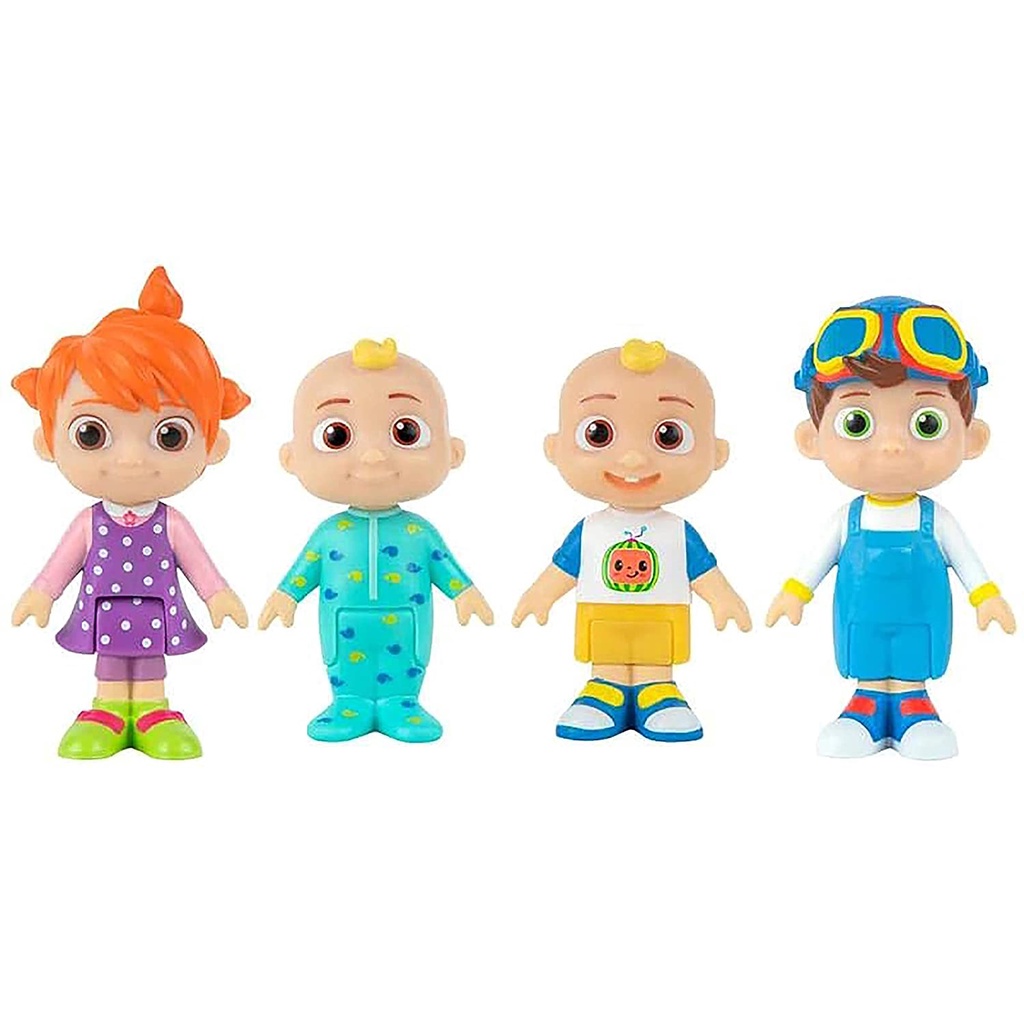 cocomelon-family-figure-set-4-pack-jj-tomtom-yoyo-ชุดฟิกเกอร์ครอบครัว-cocomelon-jj-tomtom-yoyo-4-แพ็ค