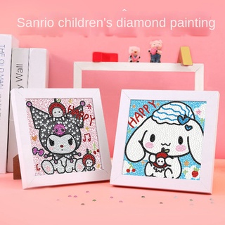 SANRIO สติกเกอร์เพชร แฮนด์เมด ลายซานริโอ้ DIY สําหรับเด็ก