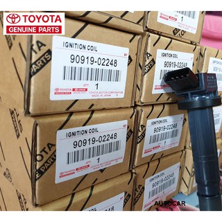 คอยล์จุดระเบิด Camry ACV40 ACV41  VIGO 2.7 FORTUNNER WISH แท้ศูนย์  (Made in Japan)   PART NO 90919-02248