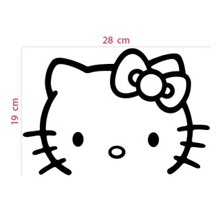 ภาพหน้าปกสินค้าสติ๊กเกอร์ ตัด ไดคัต ลายเส้น Kitty คิตตี้ หน้าแมว แต่ง รถ Sticker Vinyl Decals ขนาด 19 x 28 ซม (แบบหน้าไม่มีคาง) ซึ่งคุณอาจชอบราคาและรีวิวของสินค้านี้