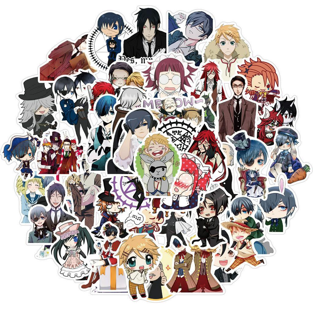 💥พร้อมส่ง💥คนลึกไขปริศนาลับ (黑執事) Black Butler sticker สติกเกอร์กันน้ำ ...