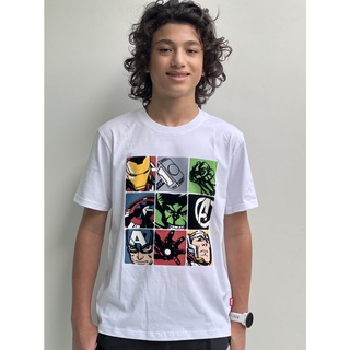 ภาพหน้าปกสินค้าAvengers Boy Flock Print T Shirt - เสื้อเด็กโต Size 3-13 ปี ลายอเวนเจอร์  สินค้าลิขสิทธ์แท้100% characters studio ที่เกี่ยวข้อง