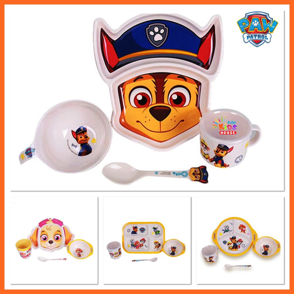 พร้อมส่ง-paw-patrol-set-ชุดจานทานอาหารเด็ก-พร้อมส่ง-อุปกรณ์ทานข้าวเด็ก-จานข้าวเด็ก-จานกินข้าวเด็ก-paw-patrol