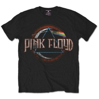 เสื้อยืดพิมพ์ลายแฟชั่น เสื้อยืดลําลอง แขนสั้น พิมพ์ลาย Pink Floyd Dark Side Of The Moon Stamp แฟชั่นสําหรับสตรี