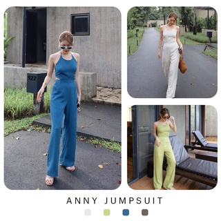 🔥ลด 30.- โค้ด INC5LFF5🔥Anny Jumpsuit - จั้มสูทผ้าลินิน เอวกางเกงด้านหลังเป็นยางยืด มีซิปซ่อนด้านข้าง