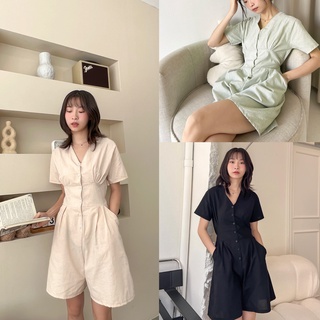 🔥พร้อมส่ง1-2วันถึง🔥 Mono jump suit จั๊มสูท ทรงเอ พร้อมส่ง