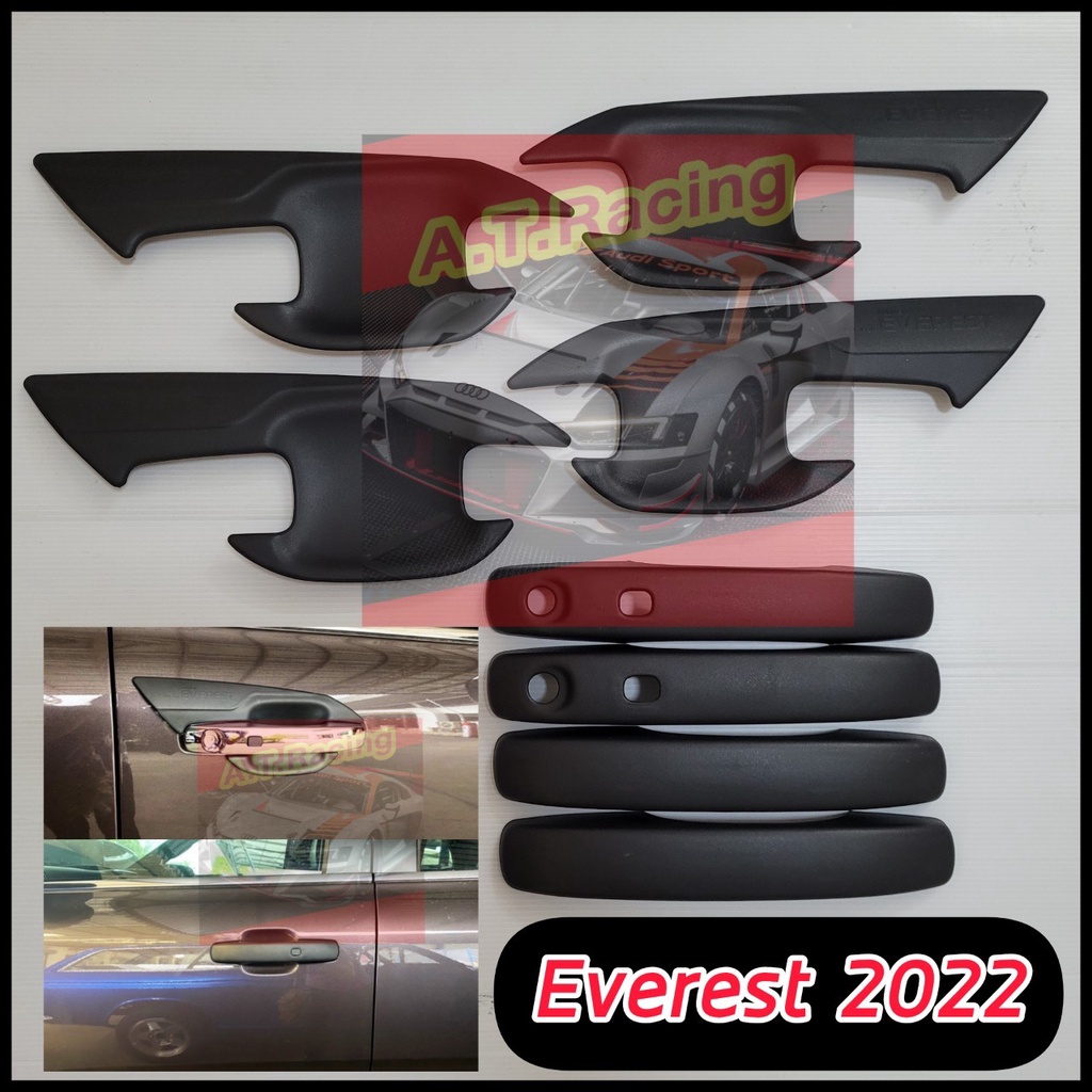 ถาดรองมือจับดำโลโก้แดง-ดำล้วน-ครอบมือจับ-ford-everest-2022-next-gen-เบ้าปีก-ถาดรองมือเปิด-เบ้ามือจับดำโลโก้แดง-ดำล้วน