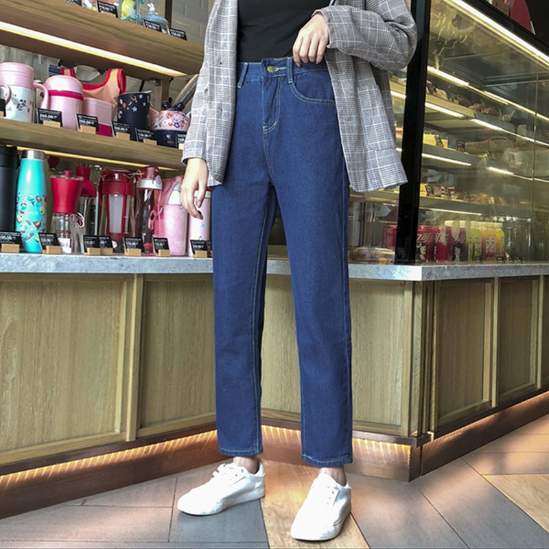 ภาพสินค้ากางเกงยีนส์ทรงหลวมกาเกงขายาว จากร้าน yunhuangshop บน Shopee ภาพที่ 4