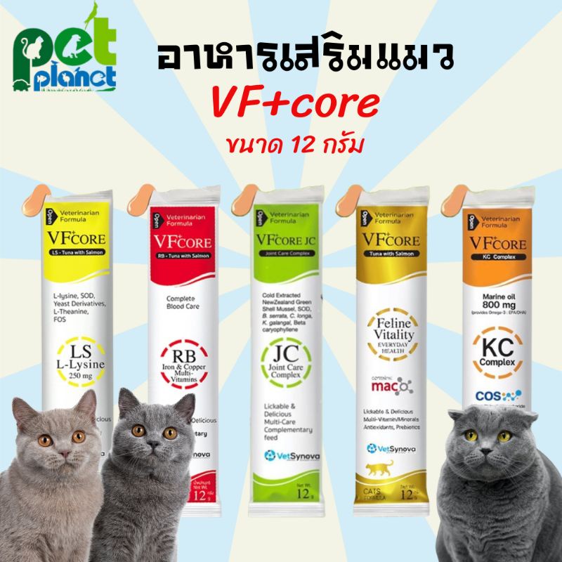 ภาพหน้าปกสินค้าอาหารเสริมแมว VFcore อาหารเสริม L-Lysine อาหารแมว ขนมแมว อาหารเสริมสำหรับ แมว สริมภูมิคุ้มกัน และบำรุงเลือด