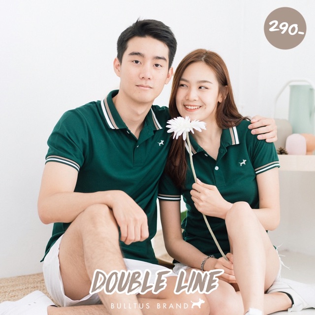 เสื้อโปโลบลูตัส-bulltus-สีเขียวเป็ด-double-line-เก็บเงินปลายทางได้