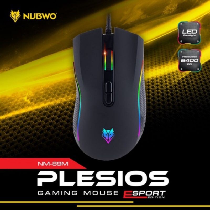 ภาพสินค้าเมาส์เกมมิ่งมาโคร NUBWO PLESIOS NM-89M /nm90m USB Mouse Macro มี4สี จากร้าน prapakorn บน Shopee ภาพที่ 1