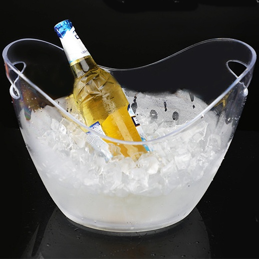 ถังแชมเปญใส-8-ลิตร-ที่ถังแชมเปญ-ถังน้ำแข็ง-ถังไวน์เดี่ยว-8-liter-champagne-bucket-oval