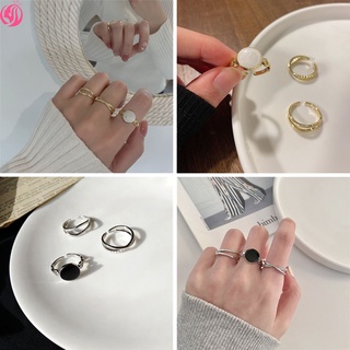 ภาพหน้าปกสินค้า【Xijing3】แหวนแฟชั่นออกแบบเรขาคณิตเรียบง่าย 3 ชิ้น ที่เกี่ยวข้อง