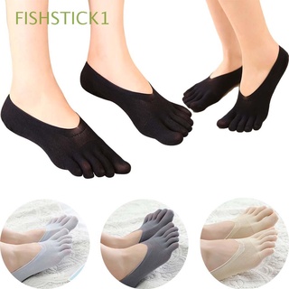 สินค้า Fishstick1 ถุงเท้าข้อสั้น ห้านิ้ว แต่งลูกไม้ กันลื่น ระบายอากาศได้ดี หลากสี แฟชั่นฤดูร้อน สําหรับผู้หญิง เล่นโยคะ