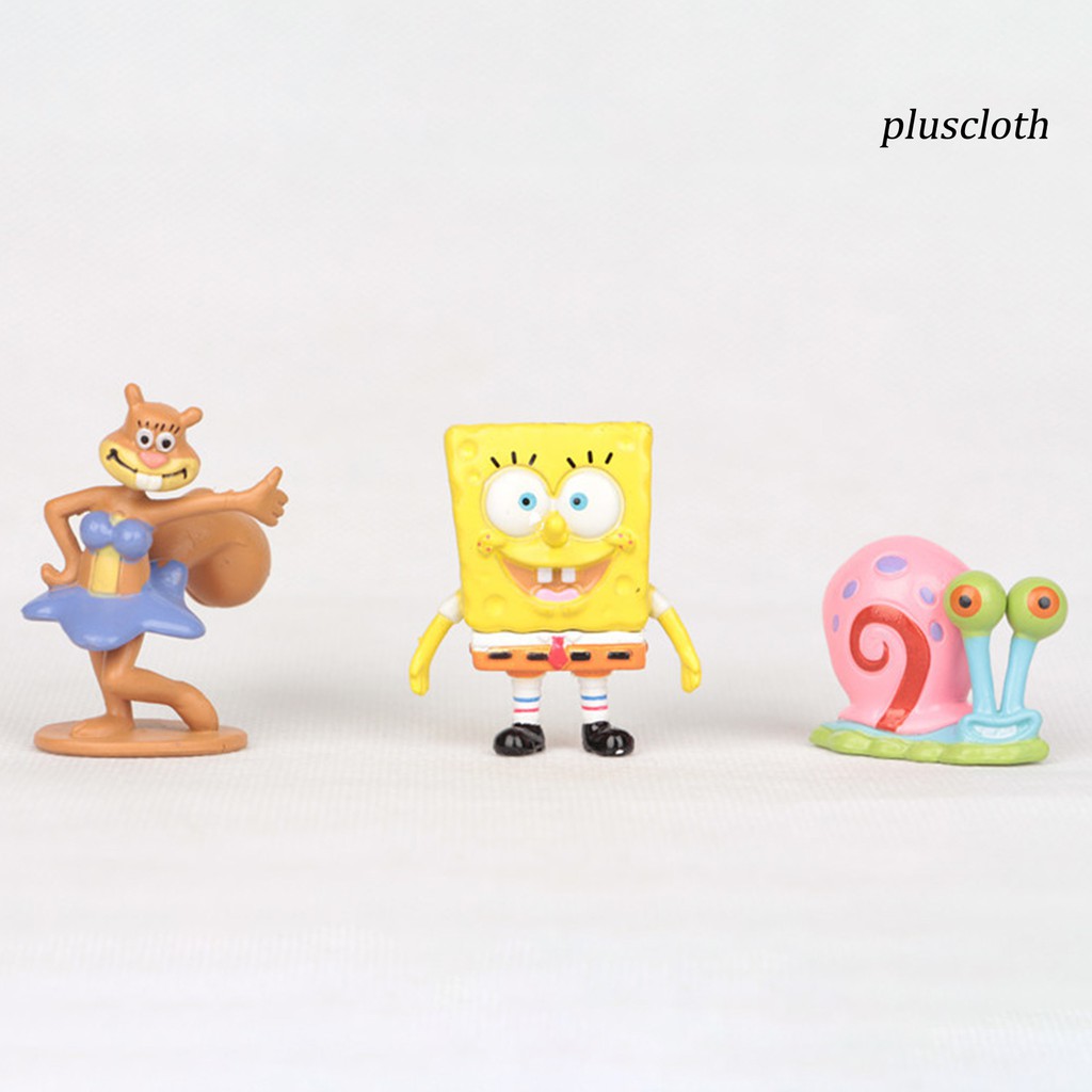 ภาพสินค้าHan_ ฟิกเกอร์การ์ตูน Spongebob 6 ชิ้น / ชุด จากร้าน pluscloth.th บน Shopee ภาพที่ 8