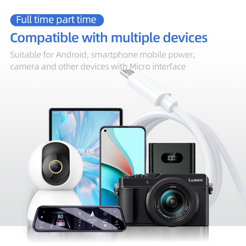 ภาพสินค้าAnkndo 1 M/5 M/10 M สายชาร์จ Micro USB กล้องสายชาร์จโทรศัพท์มือถือสายชาร์จ, สำหรับโทรศัพท์ Android/360 Xiaobai ใจกว้างกล้องสมาร์ท จากร้าน ankndo.th บน Shopee ภาพที่ 8