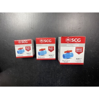 บอลวาล์ว พีวีซี ตราช้าง SCG ขนาด 1/2 (4หุน - 18 mm.) 3/4 (6หุน - 20 mm.) 1 นิ้ว (  25 mm. ) BALL VALVE #บอลวาล์วพีวีซี