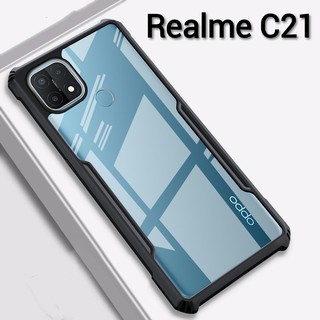 Realme Narzo 50i(พร้อมส่งในไทย)เคสกันกระแทกขอบสี​หลังใสRealme C11 2021/Realme8(4G)5G/Realme8Pro/Realme C20/C12/C21/C25