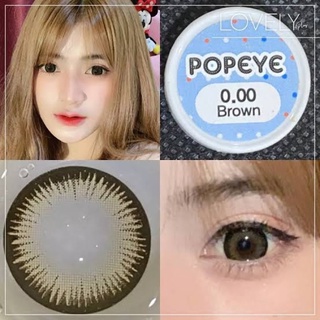 ✨ Popeye brown (Lovely lens) ขนาดBig ตาโต ✔️เลนส์จดทะเบียนถูกต้อง (บิ๊กอาย คอนแทคเลนส์ bigeyes)
