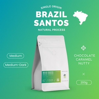 Brazil Santos - Natural process เมล็ดกาแฟคั่วอาราบิก้า คั่วใหม่คัดเมล็ด พร้อมบริการบดฟรี | Cherdchai Coffee Roasters