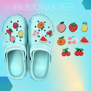 Crocs Jibbitz Pins กระดุม รูปผลไม้ หลากสีสัน สําหรับรองเท้า DIY