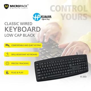 ภาพขนาดย่อของภาพหน้าปกสินค้าMicropack K203 Black Basic USB Keyboard with Bangla.ประกัน 1ปี จากร้าน hpbyiqink บน Shopee