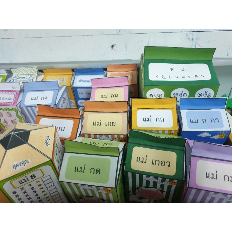 สื่อการสอน-มาตราตัวสะกดกล่องนม-9-กล่อง9มาตราแถมฟรีใบงาน-สื่อการสอนภาษาไทย-ภาษาไทยระดับประถม