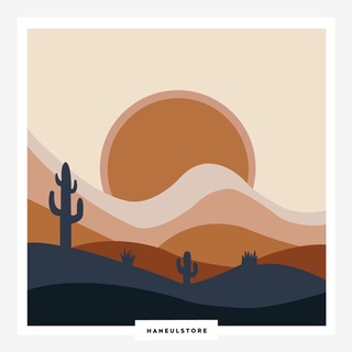 ภาพหน้าปกสินค้าWarm Desert Sun ภาพระบายสีตามตัวเลข ขนาด 20x20 cm ขึงเฟรมไม้ สไตล์มินิมอล ซึ่งคุณอาจชอบราคาและรีวิวของสินค้านี้