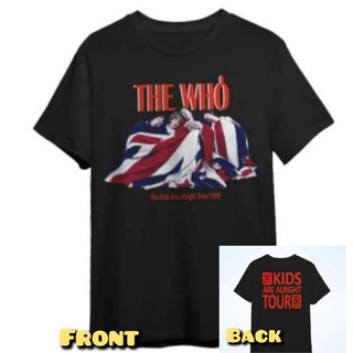 เสื้อยืดพิมพ์ลายแฟชั่น เสื้อยืด พิมพ์ลาย The Who Band The Kids Are Alright Tour 1989 Rock Band The Who The Kids Are Alri