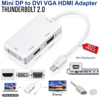 3in1 Adapter Mini Disspalay Port To Hdmi/Vga/Dvi /Atepter