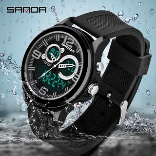 Mens Watch Brand SANDA Sport Diving LED Display Wristwatch Fashion Casual Rubber Strap Watch Men Montre Homme Relogio #